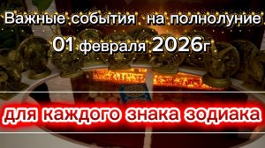 Таро прогноз на полнолуние 01 февраля 2026г для каждого знака зодиака. Главные, важные события.
