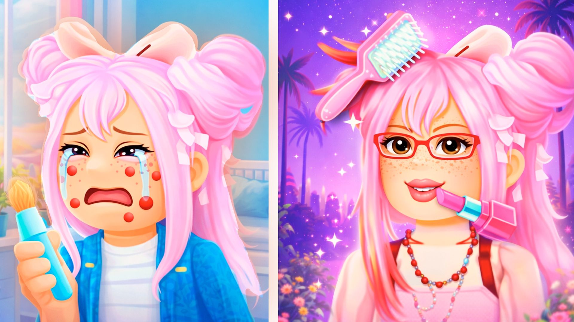 ОТКРЫЛА СВОЙ СОБСТВЕННЫЙ САЛОН КРАСОТЫ для ДЕВОЧЕК В РОБЛОКС! ДЕЛАЮ МАКИЯЖ И ПРИЧЕСКИ! смотреть онлайн