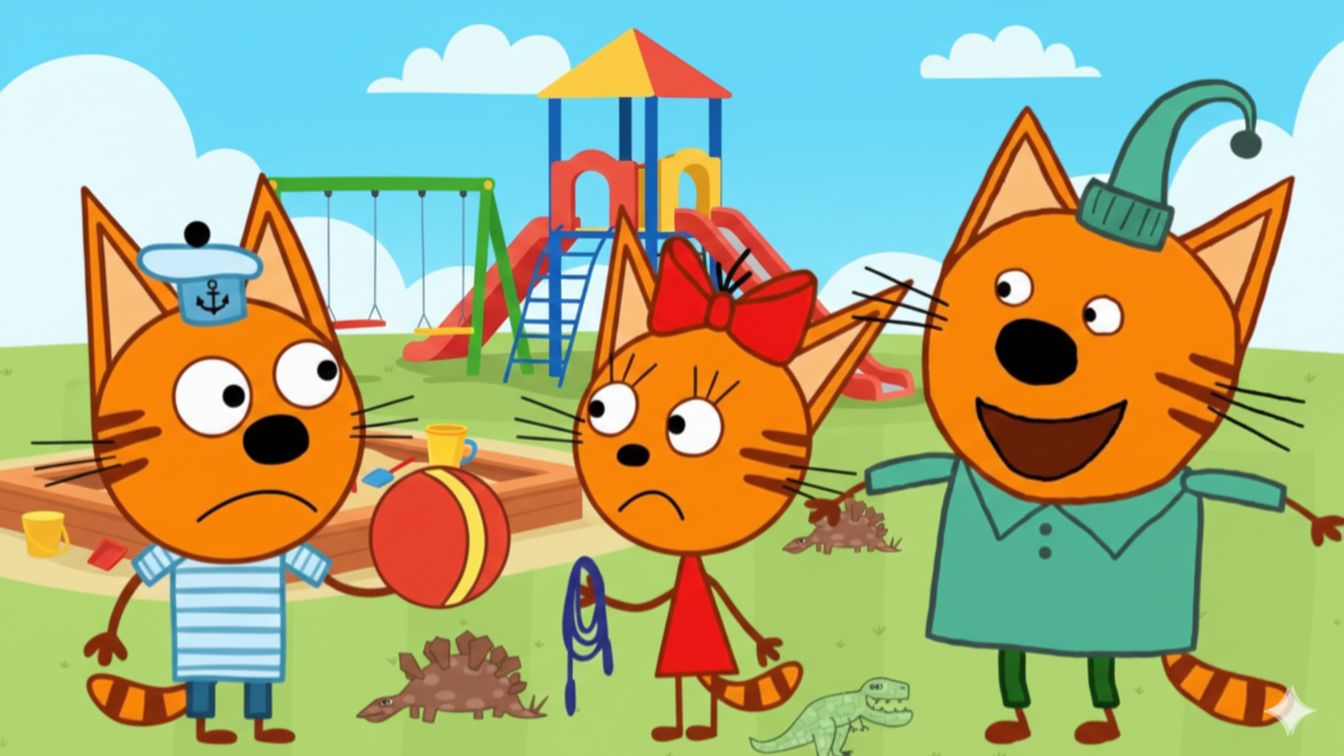 Три Кота Мультфильм | Учим Цвета для Детей Раскраска | Три Кота Мультик Смотреть | Развивающая Игра смотреть онлайн