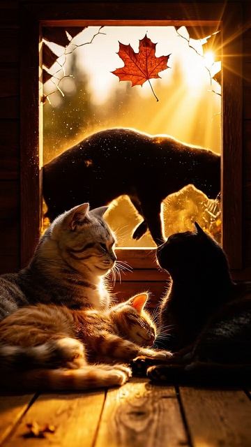 The Last Sunbeam of Autumn / Последний луч осеннего солнца #shorts #cat #веселыекоты #kitten #cute смотреть онлайн