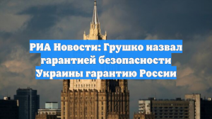 РИА Новости: Грушко назвал гарантией безопасности Украины гарантию России