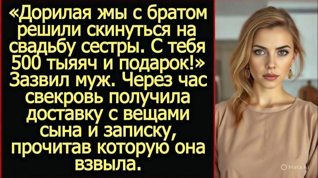 Дорогая, мы с братом решили скинуться на свадьбу сестры. | Реальная история | Жизненная история