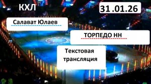 Хоккей. КХЛ. Салават Юлаев - Торпедо НН  . 31.01.26. Начало в 14.30.Текстовая трансляция+ картинки.