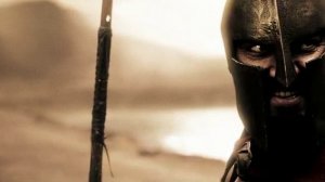 300 спартанцев.Персы решили засыпать спартанцев стрелами.