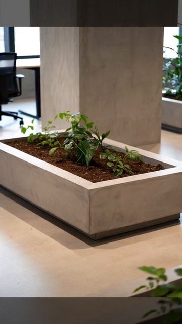 Интерьерный декор: Кашпо из микроцемента 🪴