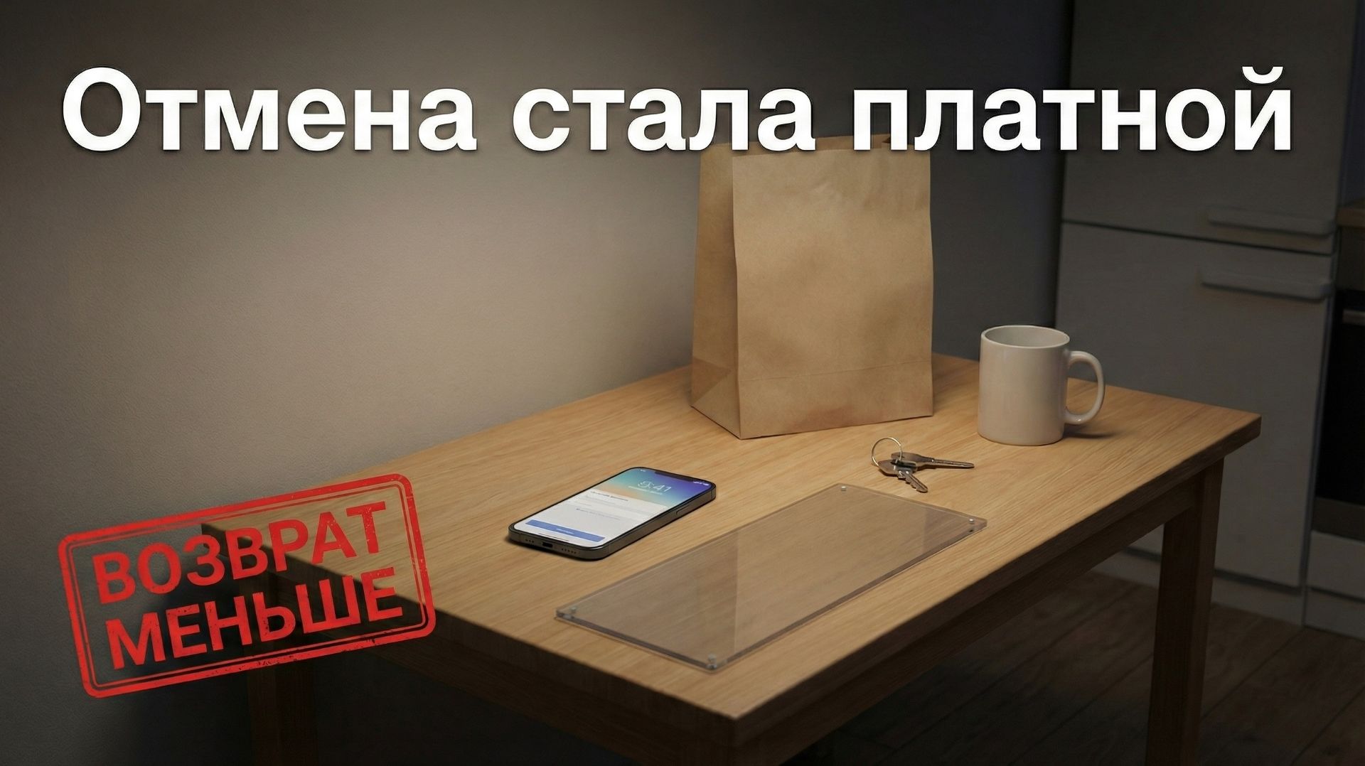 Отмена заказа = штраф