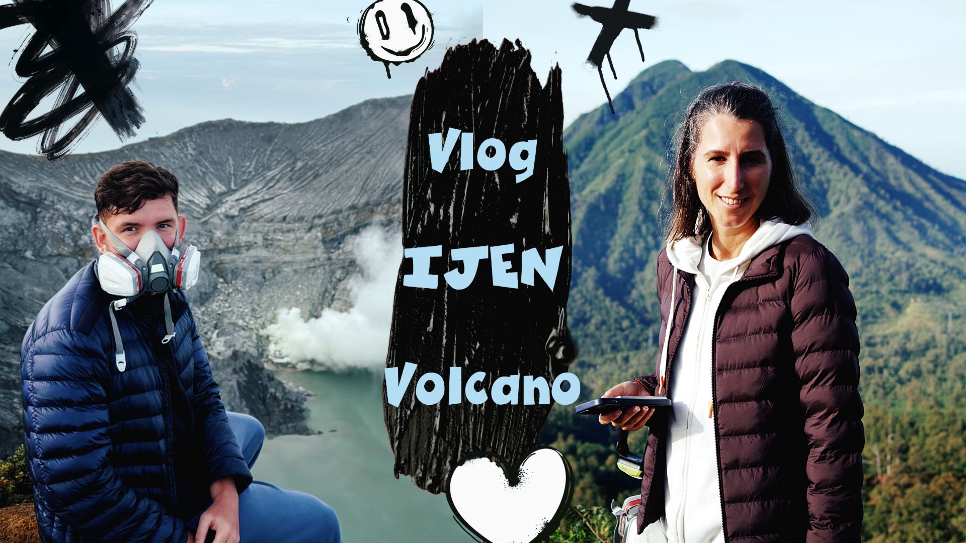 Vlog Climbing the volcano Ijen Java island / Влог подъём на вулка Иджен на острове Ява смотреть онлайн