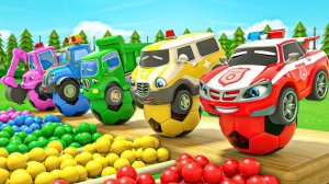 Мультики про машинки для детей - Веселые песенки для малышей - Забавные машинки для детей.