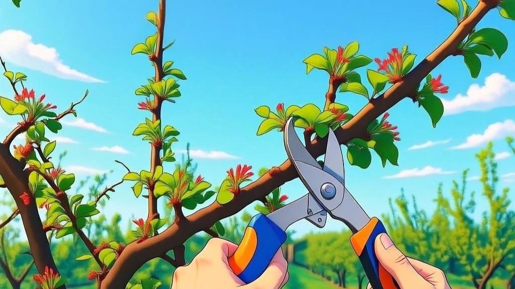 Осветляющая обрезка колонновидной яблони