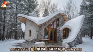 Сказочный дом мечты зимой – 3D идея для вдохновения с планировкой и интерьером 🏡🏚️🏠 вариант (28)