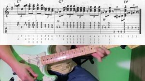 Solos Using Chords Blues in G(guitar solo,tab,backing track)