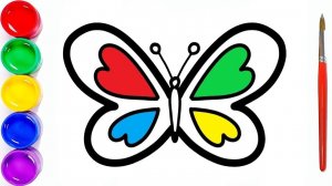 Мультик раскраска для детей и малышей. Новый сборник рисунков. Как нарисовать бабочку