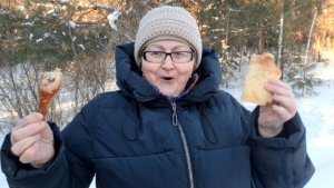 Пикник в зимнем лесу.