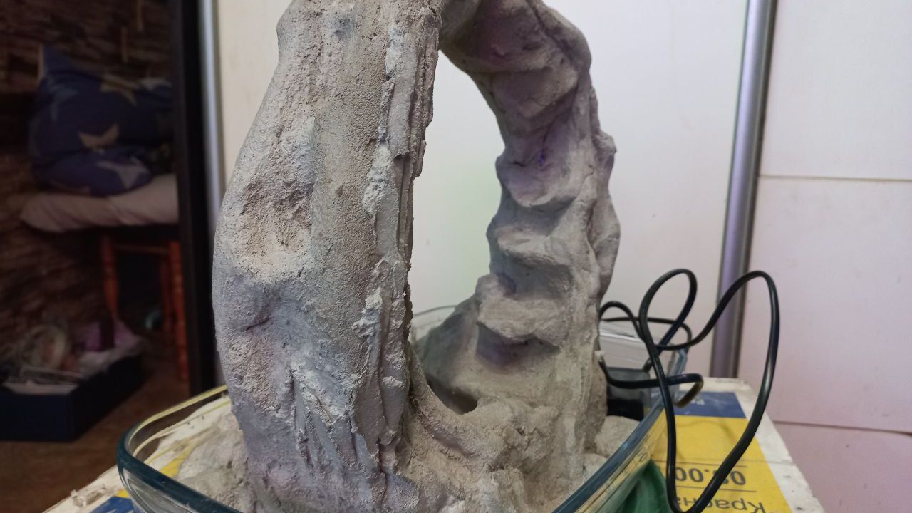 Декоративный фонтан из бетона! #цемент #фонтан #diy