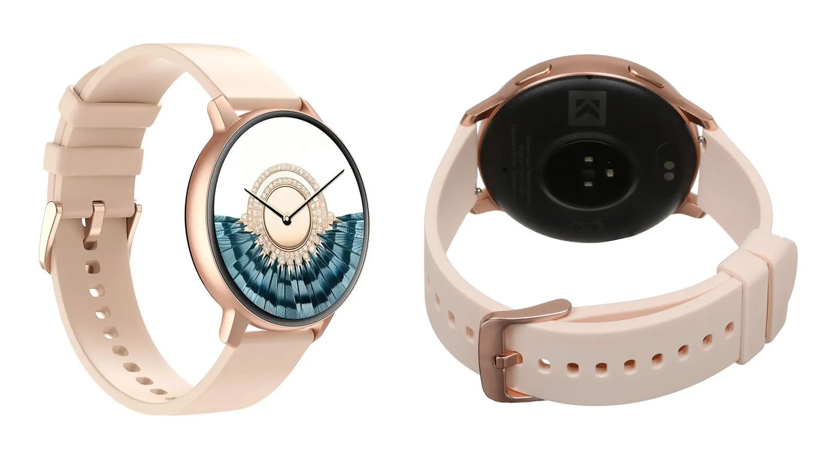 Золотистые круглые смарт Bluetooth часы с измерением пульса и давления для Android, iOS смотреть онлайн