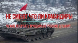 Не смеют что ли командиры, чужие изорвать мундиры?..