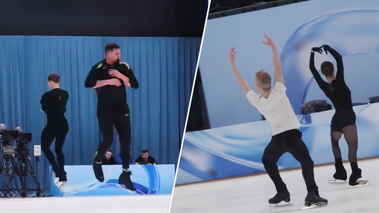 Первый канал показал кадры тренировки фигуристов перед чемпионатом РФ по прыжкам. смотреть онлайн