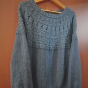 Мой новый вязаный свитер "Джинса" готов! Ура!👍🔥👌30.01.26