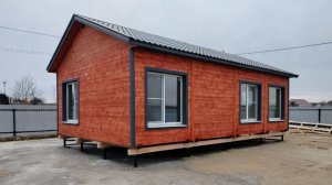 Дачный модульный каркасный дом  за 1 день на участке. Обзор снаружи внутри