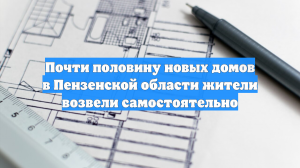Почти половину новых домов в Пензенской области жители возвели самостоятельно