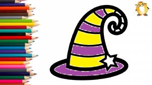 Мультик - раскраска для детей ВОЛШЕБНАЯ ШЛЯПА. Учимся как рисовать ГОЛОВНОЙ УБОР  // ОБУЧАШКА ТВ