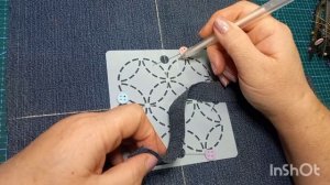 Сашико ч.5 Трафареты и цветное мулине