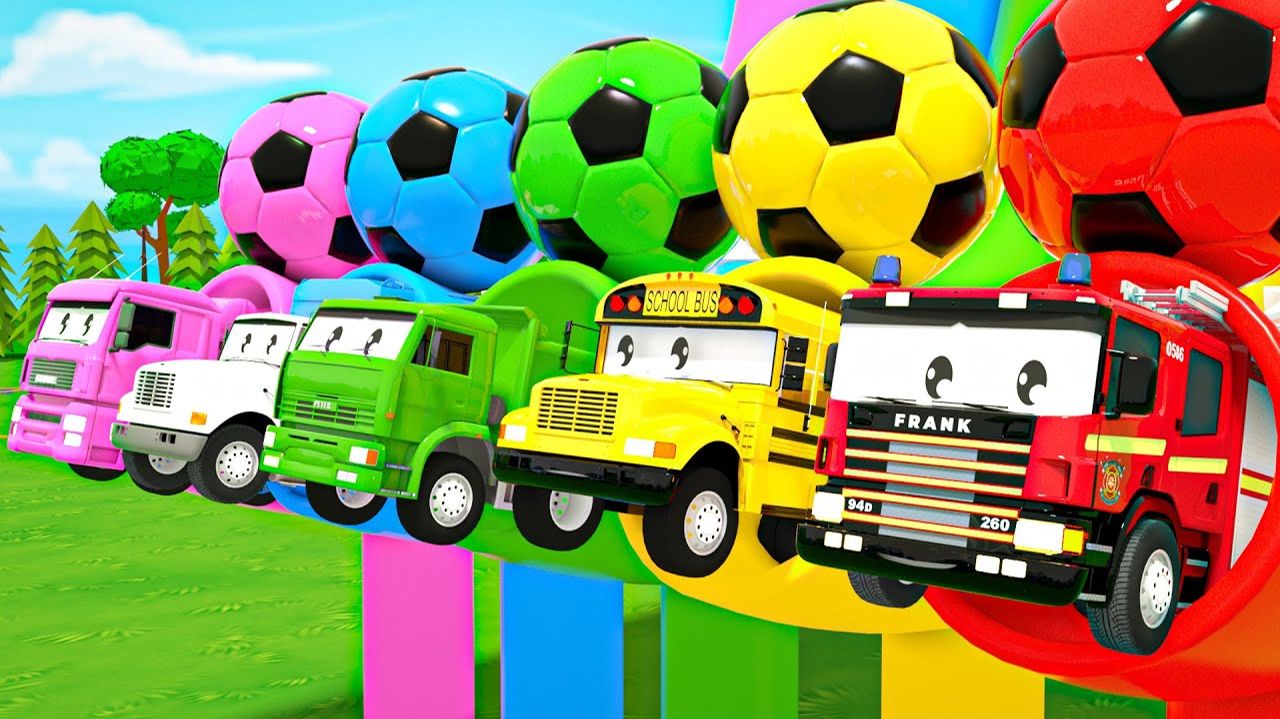 Мультики для детей про машинки. Веселые песенки для малышей. Забавные машинки для детей. смотреть онлайн