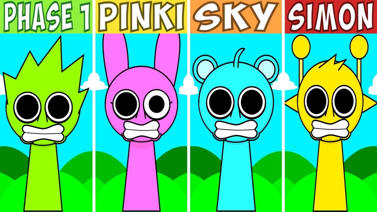 INCRDIBOX SPRUNKI: ФАЗА 1 НО ВСЕ — PINKI 💖 VS SKY 🌌 VS SIMON 👨🎤! смотреть онлайн