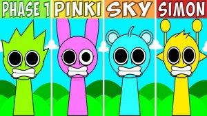 INCRDIBOX SPRUNKI: ФАЗА 1 НО ВСЕ — PINKI 💖 VS SKY 🌌 VS SIMON 👨🎤!