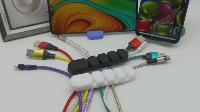 Органайзер для кабеля / Силиконовый держатель для проводов и зарядок в ассортименте смотреть онлайн