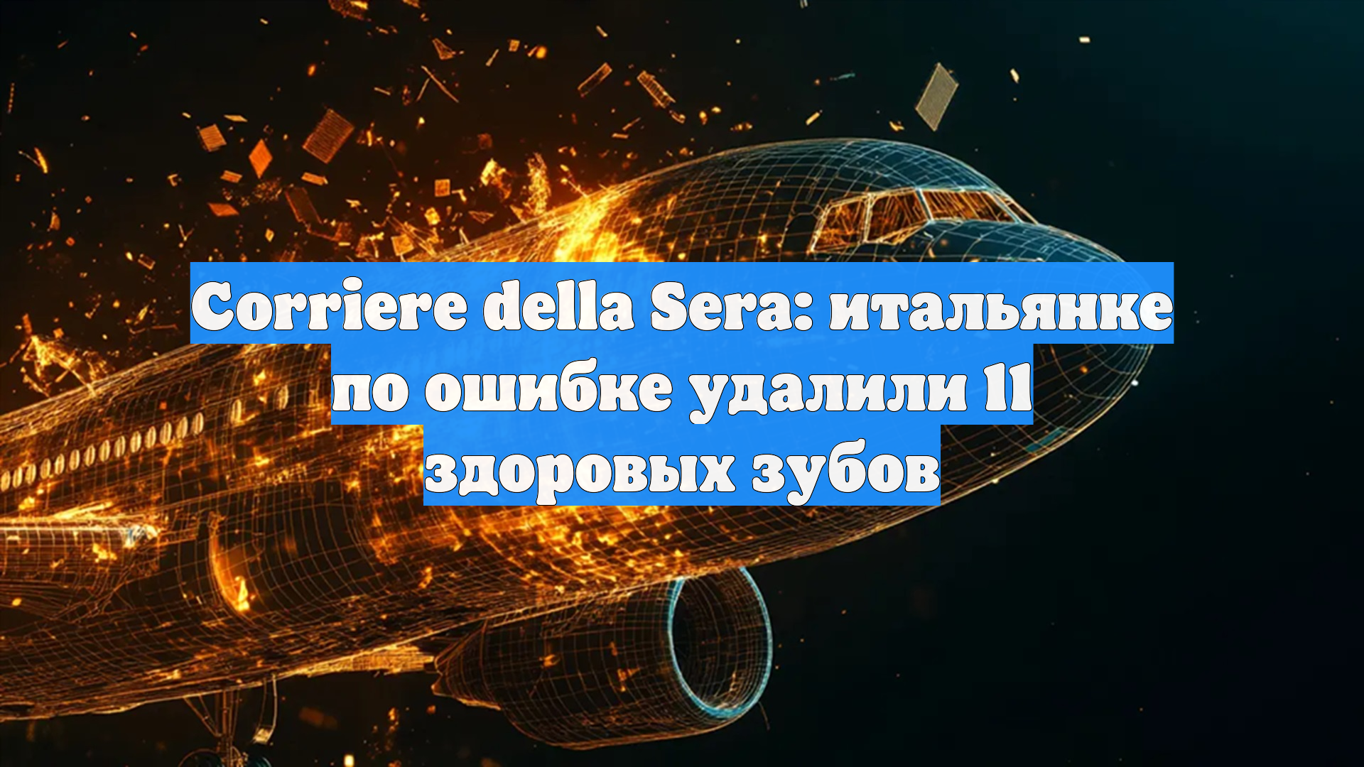 Corriere della Sera: Итальянке по ошибке стоматологи удалили 11 здоровых зубов смотреть онлайн