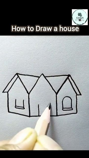 КАК ЛЕГКО НАРИСОВАТЬ ДОМ УРОК РИСОВАНИЯ смотреть онлайн