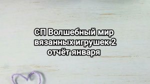 СП Волшебный мир вязанных игрушек 2, отчет января