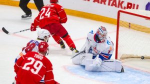 СКА в четвертый раз за сезон проиграл московскому "Спартаку" в матче КХЛ