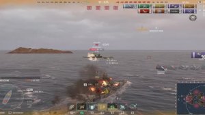 Мир кораблей (World Of WarShips).Линкор Gascogne+эсм.Hayate