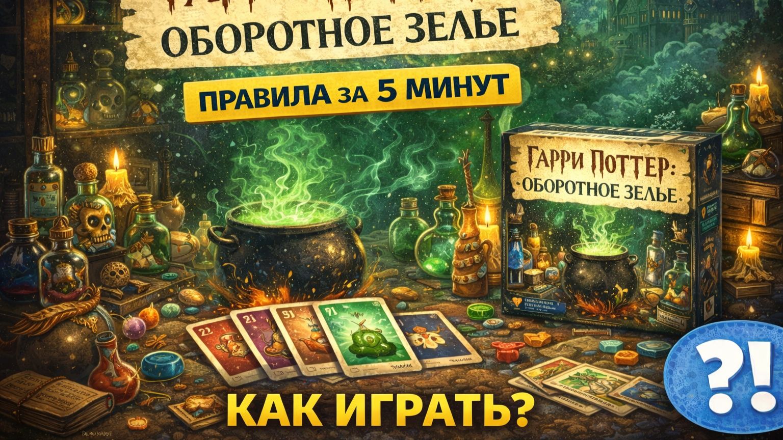 Гарри Поттер: Оборотное зелье - правила настольной игры | Как играть смотреть онлайн