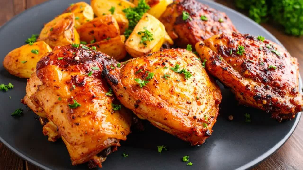 Куриные бедра в духовке. ТАКОЙ сочной курицы вы еще не ели! Куриные бедрышки, которые тают во рту. смотреть онлайн