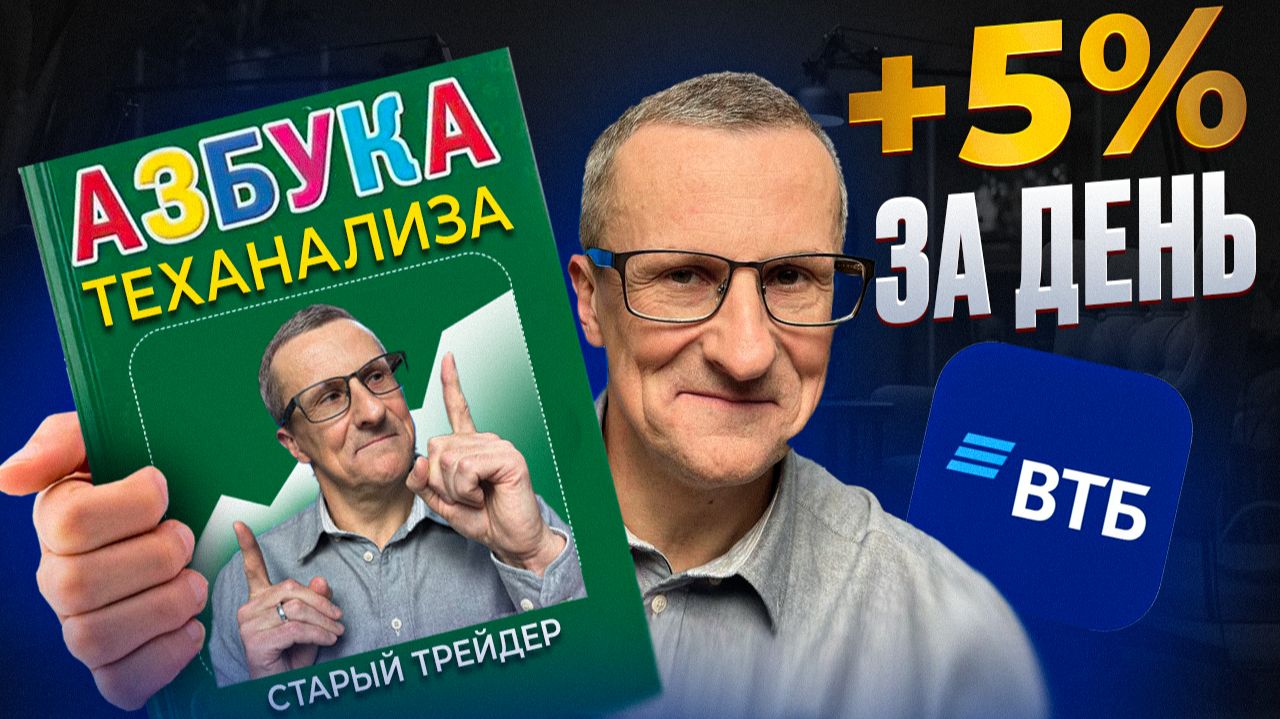 Как я заработал 5% за ДЕНЬ на акциях ВТБ. Классика технического анализа /// Старый трейдер смотреть онлайн