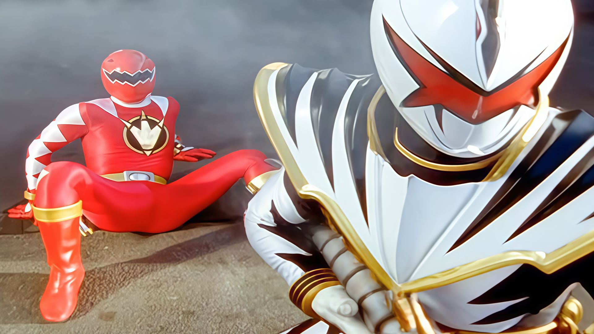 КРАСНЫЙ ПРОТИВ БЕЛОГО РЕНДЖЕРА | МОГУЧИЕ РЕНДЖЕРЫ: ДИНО ГРОМ | #сериал #сериалы #герои #подростки смотреть онлайн