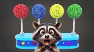 ИЗУЧАЕМ ЦВЕТА С ЕНОТОМ СЁМОЙ. РАЗНОЦВЕТНЫЕ ШАРИКИ