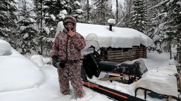 Еду в западную. Лоси приходят. Добыл соболя.Опять мороз. смотреть онлайн