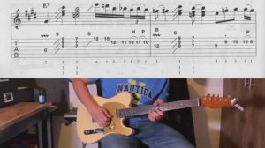 Slidin On Down Blues in Em(guitar solo,tab,backing track)