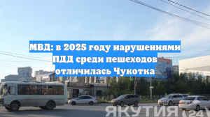 МВД: в 2025 году нарушениями ПДД среди пешеходов отличилась Чукотка