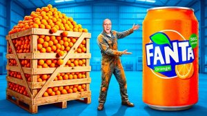 Я СДЕЛАЛ ГИГАНТСКУЮ FANTA ИЗ 1 ТОННЫ АПЕЛЬСИНОВ !!!  (vanzai)