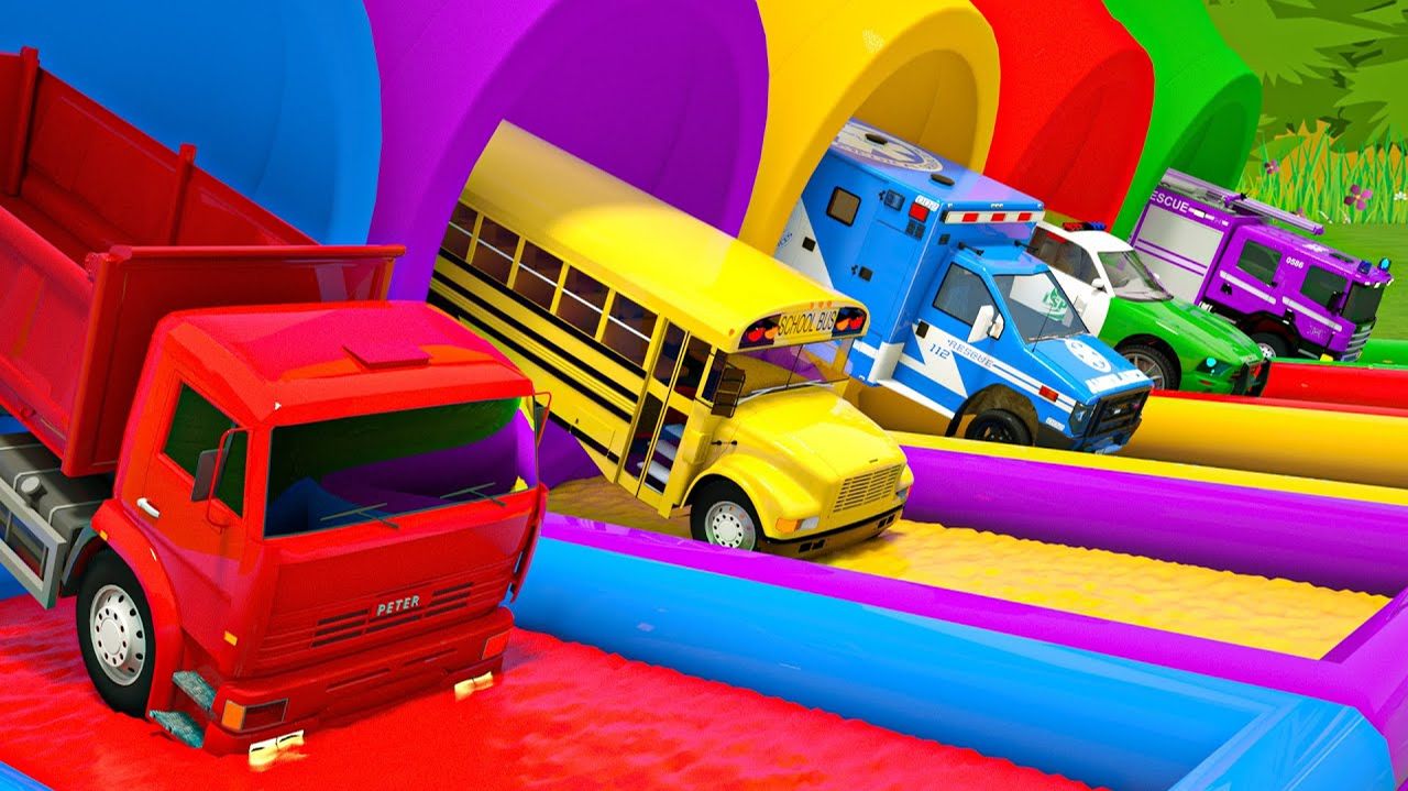 Мультики для детей про машинки. Забавные песенки для малышей. Веселые машинки для детей. смотреть онлайн