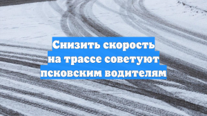 Снизить скорость на трассе советуют псковским водителям