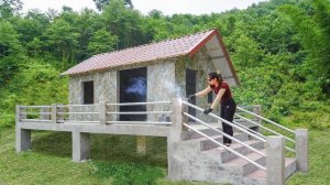 Строю кирпичные столбы и привариваю перила с круглыми железными прутьями. Серия 7. Ли Фук Ви