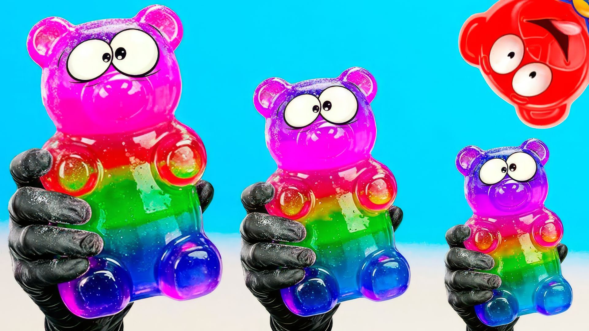 БОЛЬШАЯ СРЕДНЯЯ МАЛЕНЬКАЯ ЕДА ЧЕЛЛЕНДЖ С ЖЕЛЕЙНЫМ МЕДВЕДЕМ ВАЛЕРОЙ смотреть онлайн