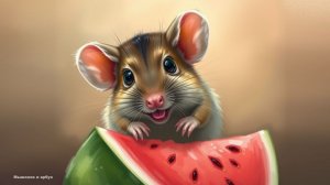 Мышонок и арбуз