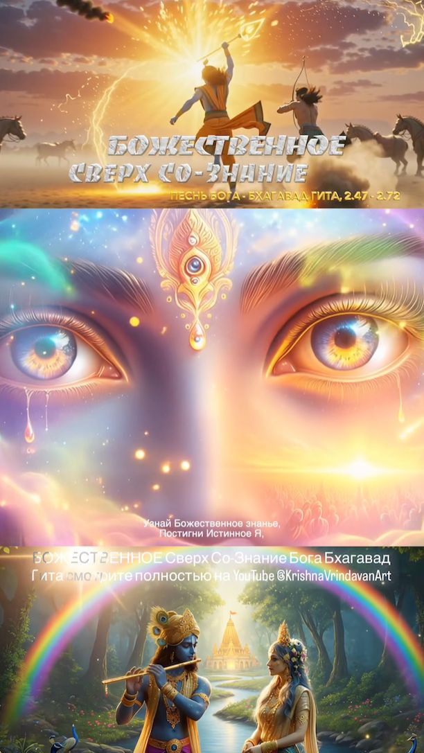БОЖЕСТВЕННОЕ Сверх Со-Знание  Песнь Бога  Бхагавад Гита 2 глава 2.47-2.72 